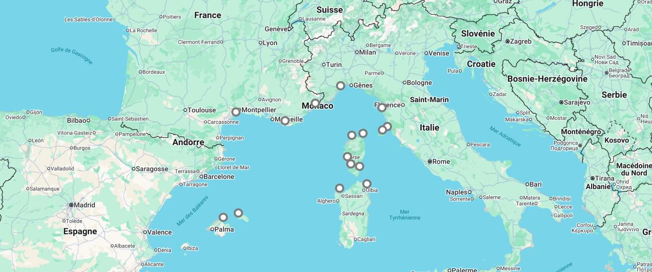 Mappa dei Traghetti